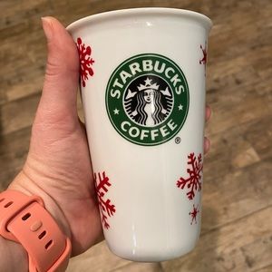Starbucks Glass Holiday Travel Cup (no lid)